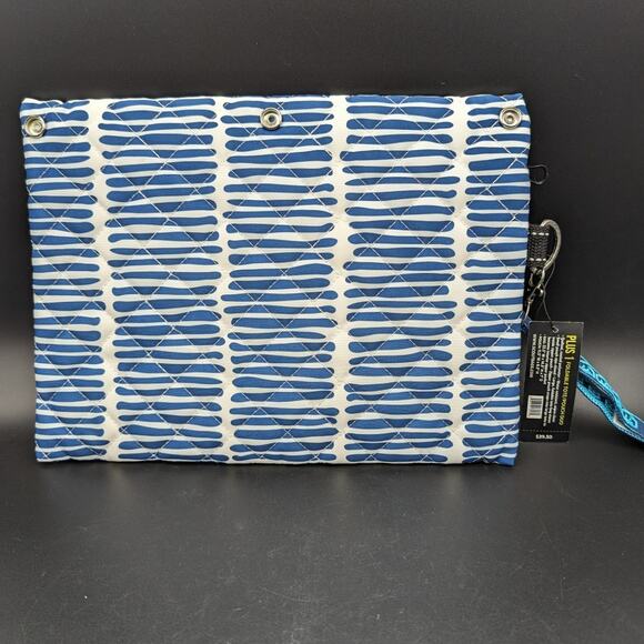Scout Pouch Only Quilted blue white Polyester Water Resistant zipper pouch Snaps - Picture 2 of 8